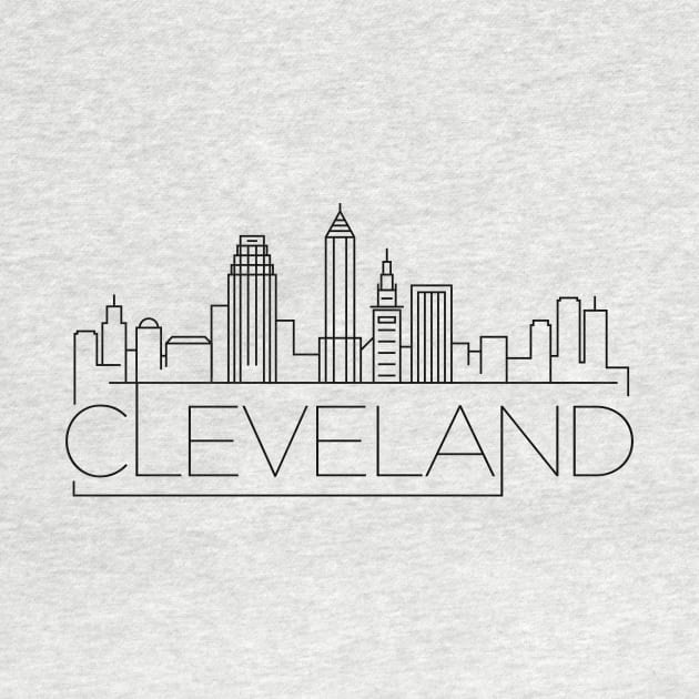 Cleveland Minimal Skyline by kursatunsal